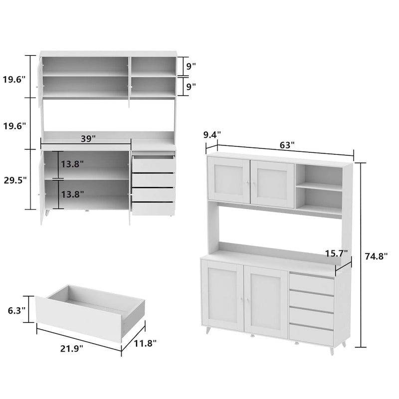 Bahut Armoire à vin Meuble à thé Meuble de cuisine Buffets