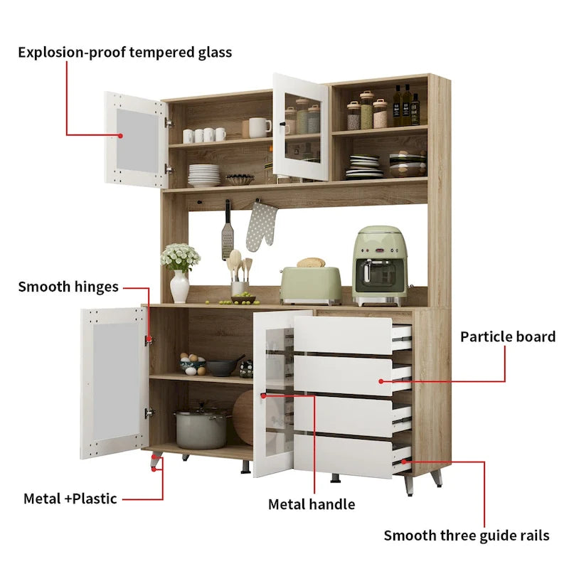 Bahut Armoire à vin Meuble à thé Meuble de cuisine Buffets