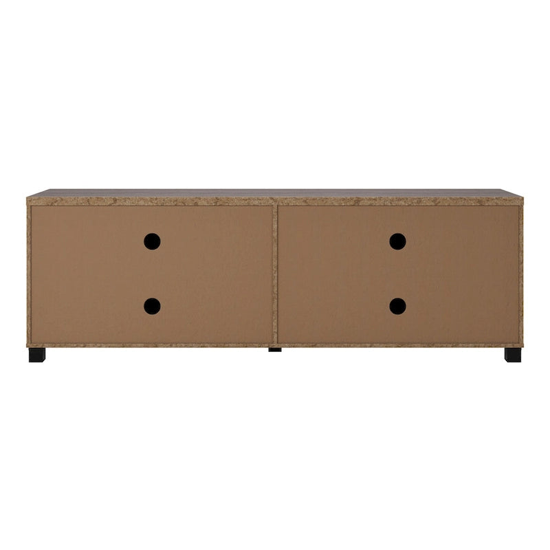 Meuble TV de 71 pouces de large avec portes de rangement, pour téléviseurs jusqu'à 85 pouces