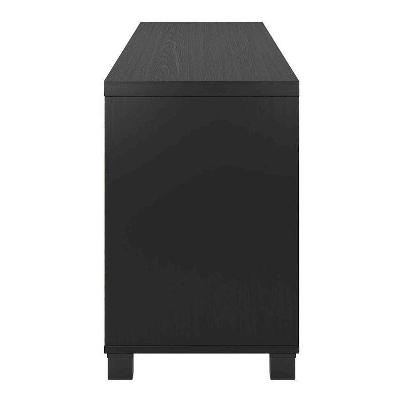 Meuble TV de 71 pouces de large avec portes de rangement, pour téléviseurs jusqu'à 85 pouces