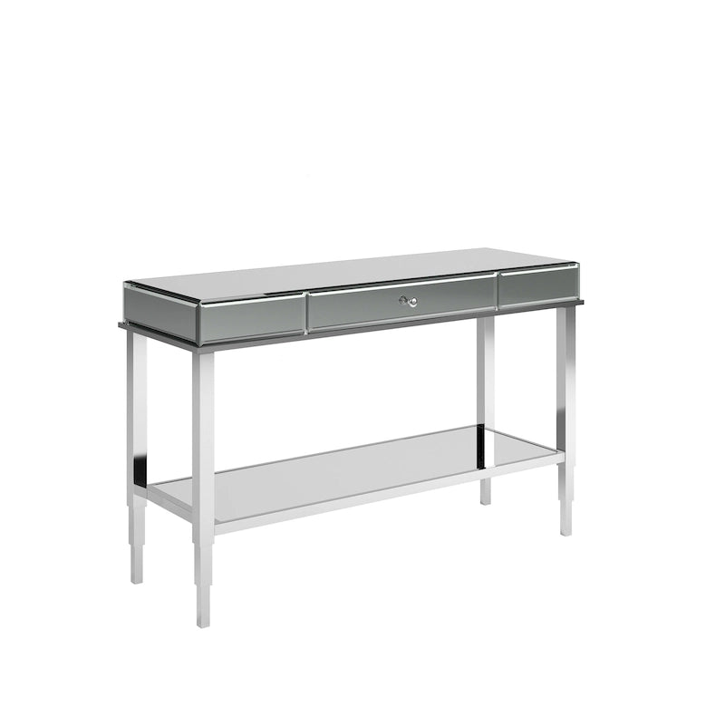 Console de meuble TV miroir avec tiroir