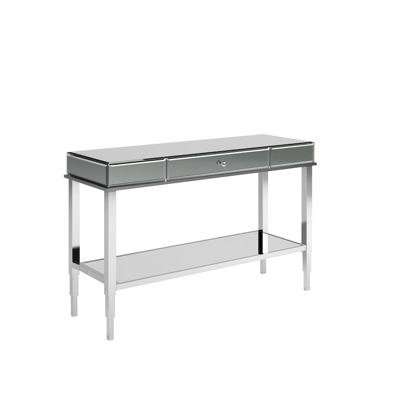 Console de meuble TV miroir avec tiroir