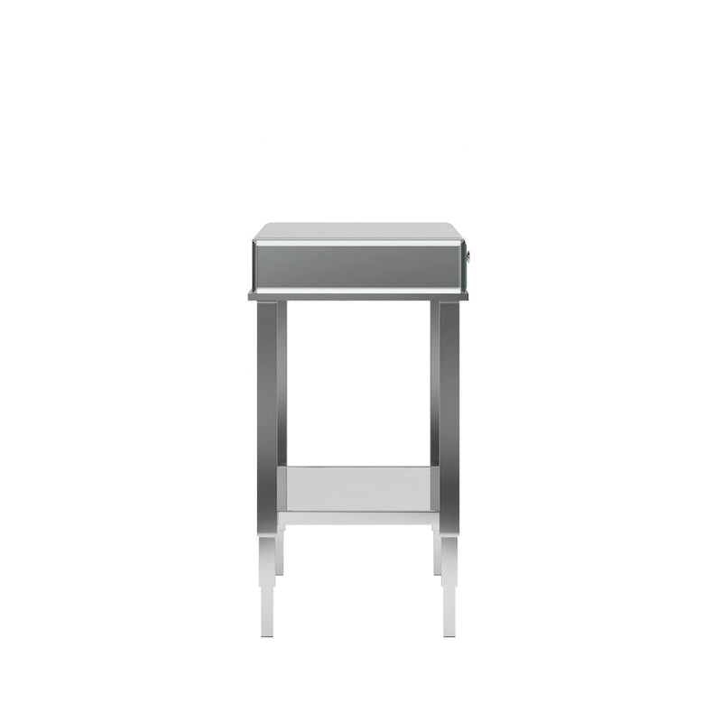 Console de meuble TV miroir avec tiroir
