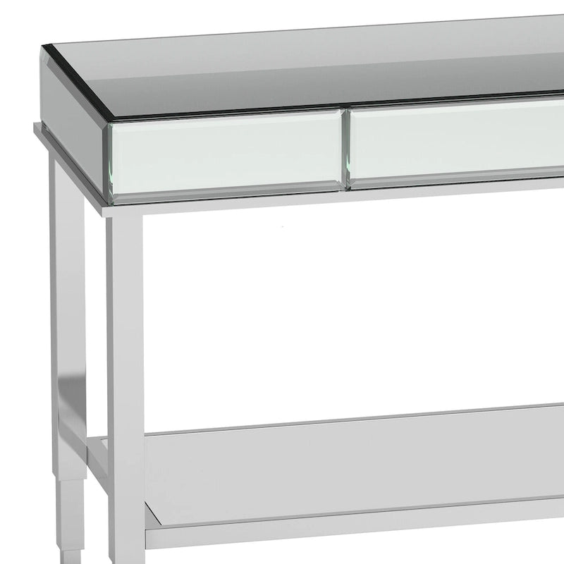 Console de meuble TV miroir avec tiroir