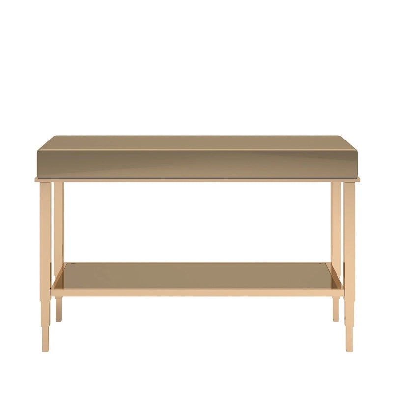 Console de meuble TV miroir avec tiroir