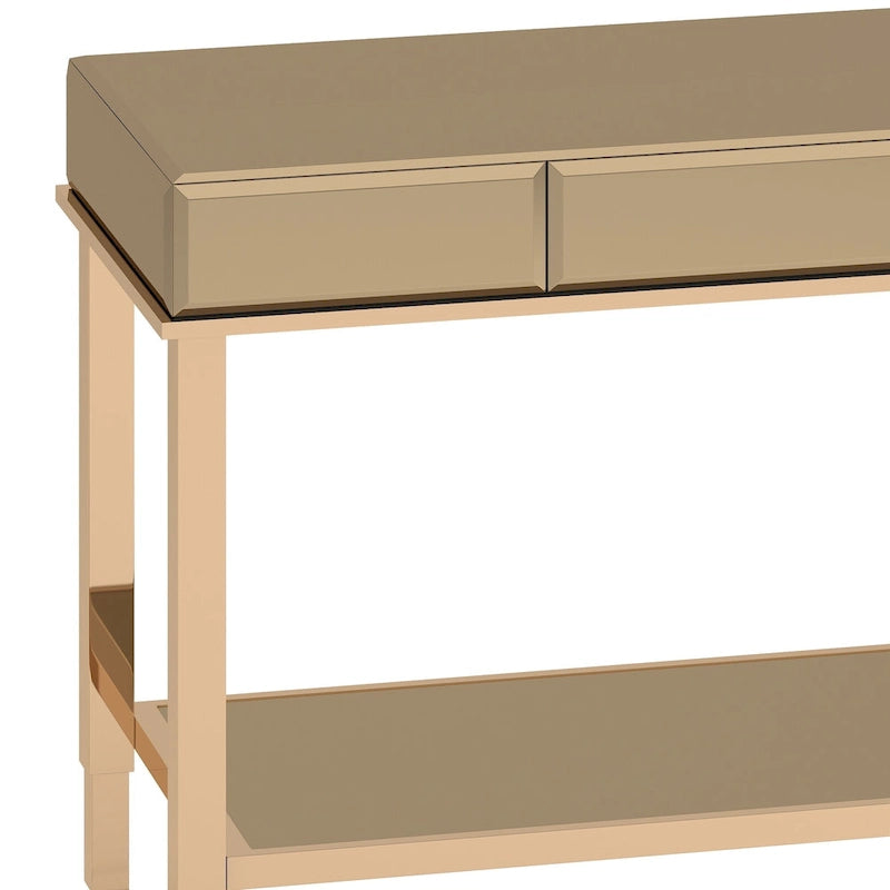 Console de meuble TV miroir avec tiroir