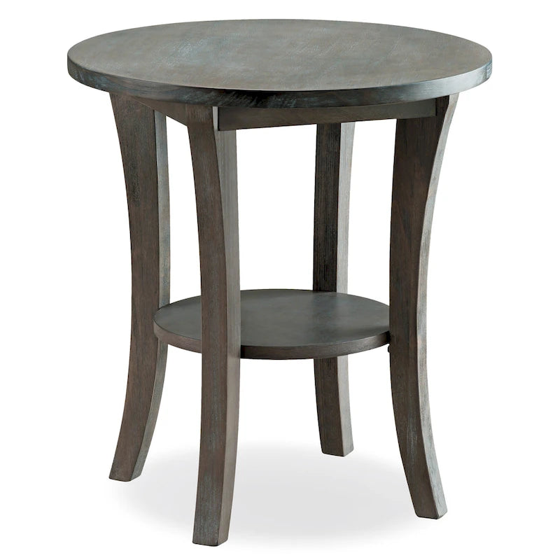 Table d'appoint ronde avec étagère