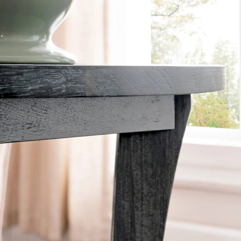 Table d'appoint ronde avec étagère