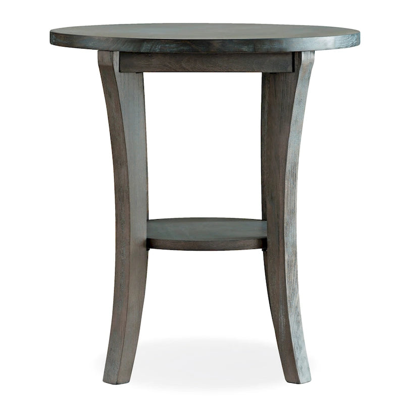 Table d'appoint ronde avec étagère