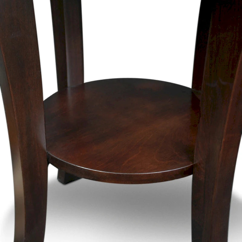 Table d'appoint ronde avec étagère