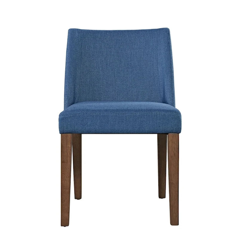 Lot de 2 chaises de salle à manger, noyer et revêtement en lin - Plusieurs coloris