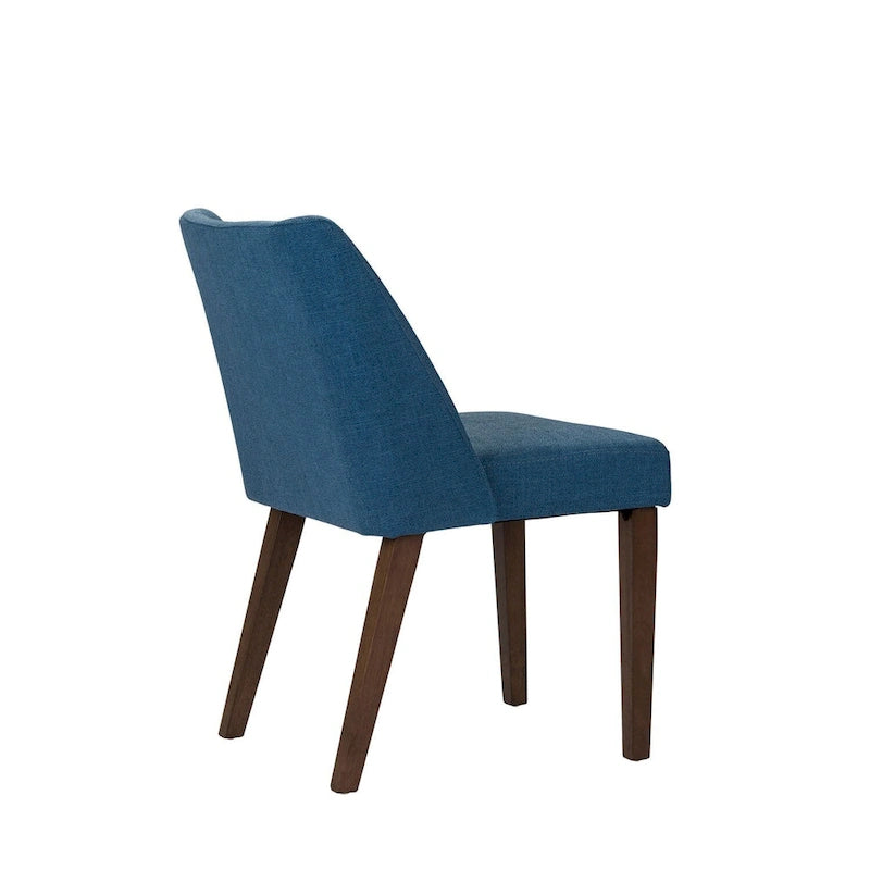 Lot de 2 chaises de salle à manger, noyer et revêtement en lin - Plusieurs coloris