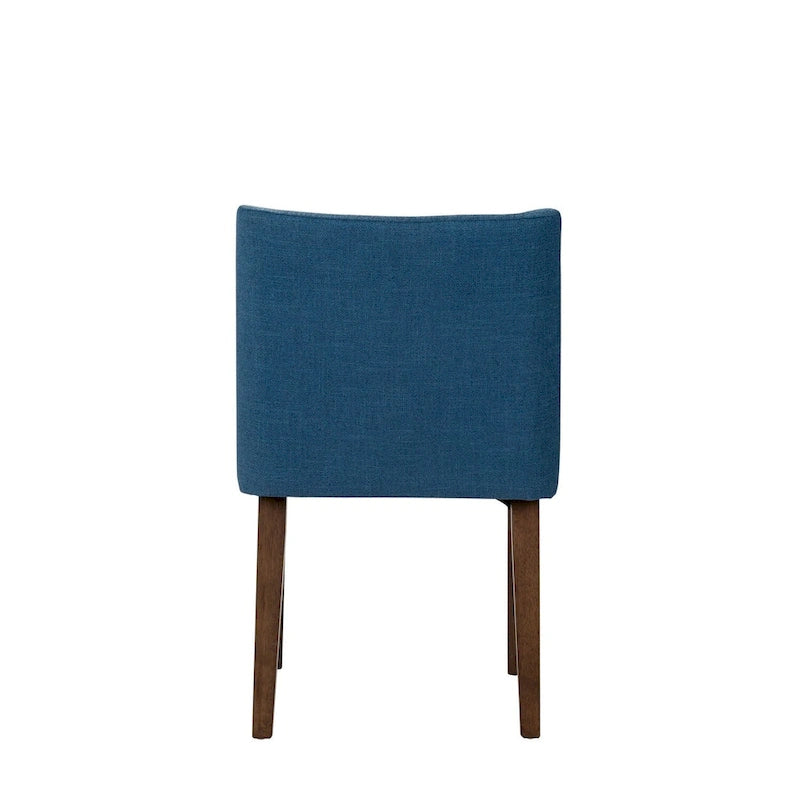 Lot de 2 chaises de salle à manger, noyer et revêtement en lin - Plusieurs coloris