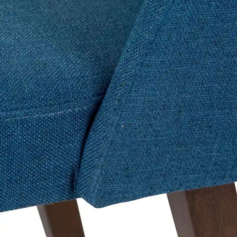 Lot de 2 chaises de salle à manger, noyer et revêtement en lin - Plusieurs coloris