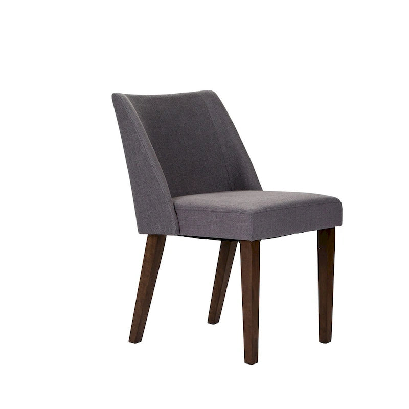 Lot de 2 chaises de salle à manger, noyer et revêtement en lin - Plusieurs coloris