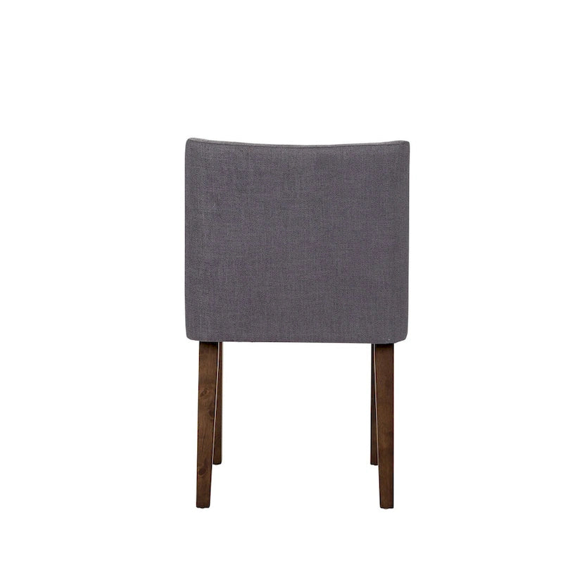 Lot de 2 chaises de salle à manger, noyer et revêtement en lin - Plusieurs coloris