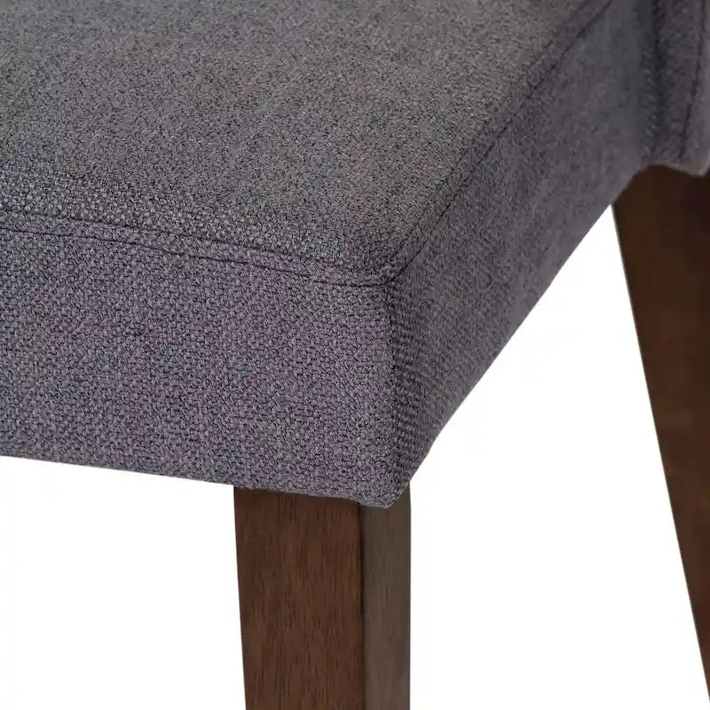 Lot de 2 chaises de salle à manger, noyer et revêtement en lin - Plusieurs coloris
