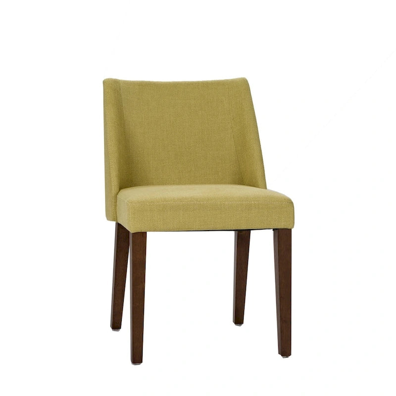 Lot de 2 chaises de salle à manger, noyer et revêtement en lin - Plusieurs coloris