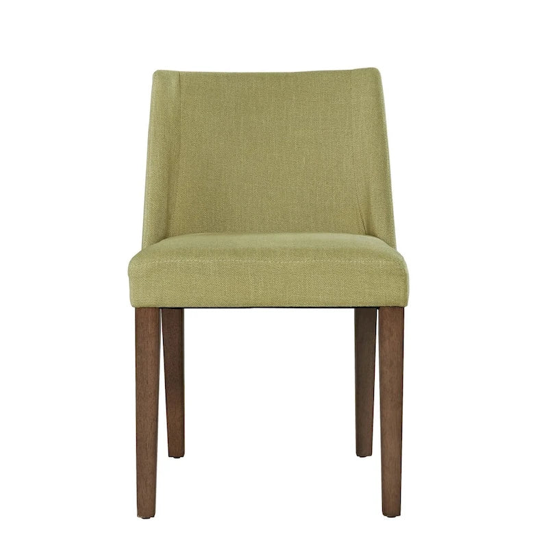 Lot de 2 chaises de salle à manger, noyer et revêtement en lin - Plusieurs coloris
