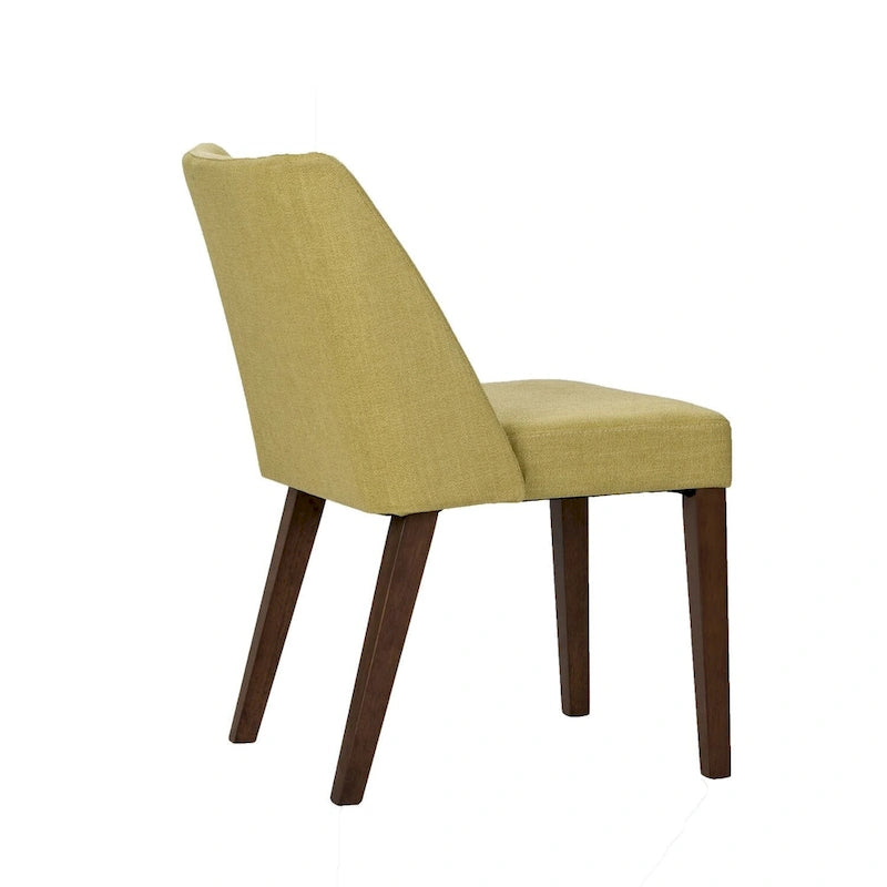 Lot de 2 chaises de salle à manger, noyer et revêtement en lin - Plusieurs coloris