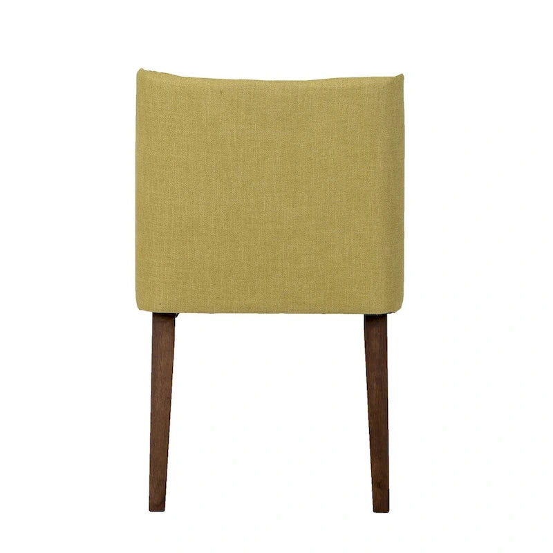 Lot de 2 chaises de salle à manger, noyer et revêtement en lin - Plusieurs coloris