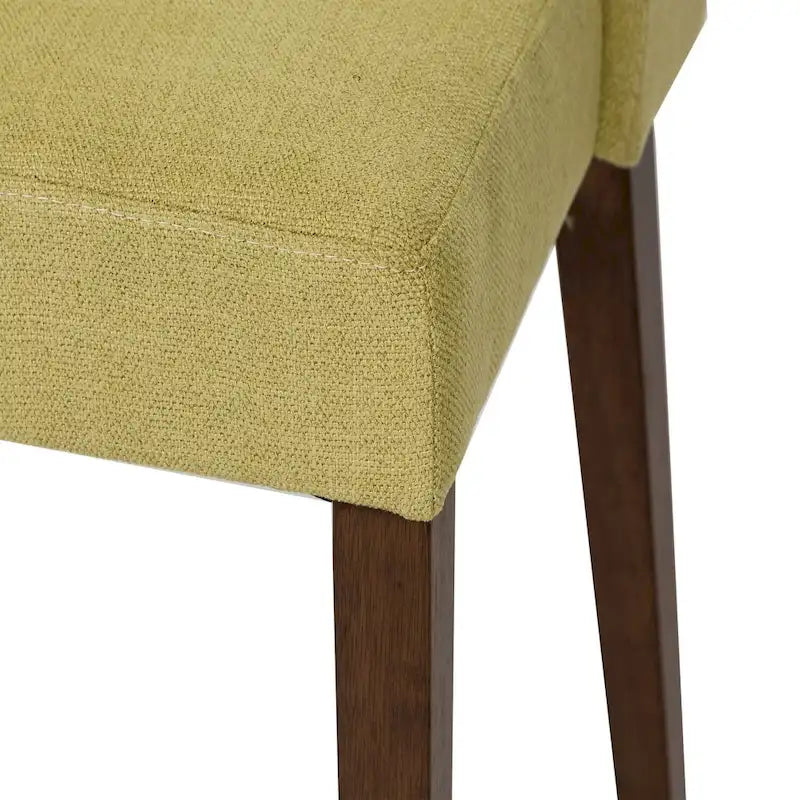 Lot de 2 chaises de salle à manger, noyer et revêtement en lin - Plusieurs coloris