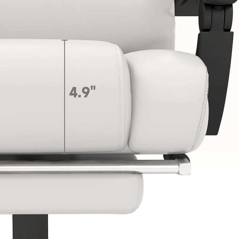 Fauteuil de bureau inclinable, support lombaire mobile réglable en hauteur avec massage vibrant à 6 points