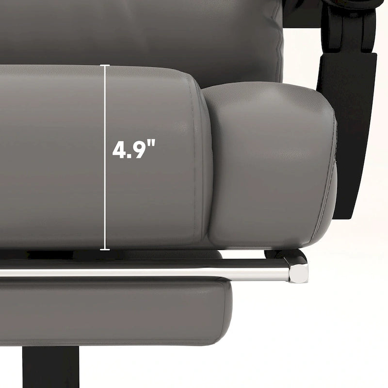 Fauteuil de bureau inclinable, support lombaire mobile réglable en hauteur avec massage vibrant à 6 points