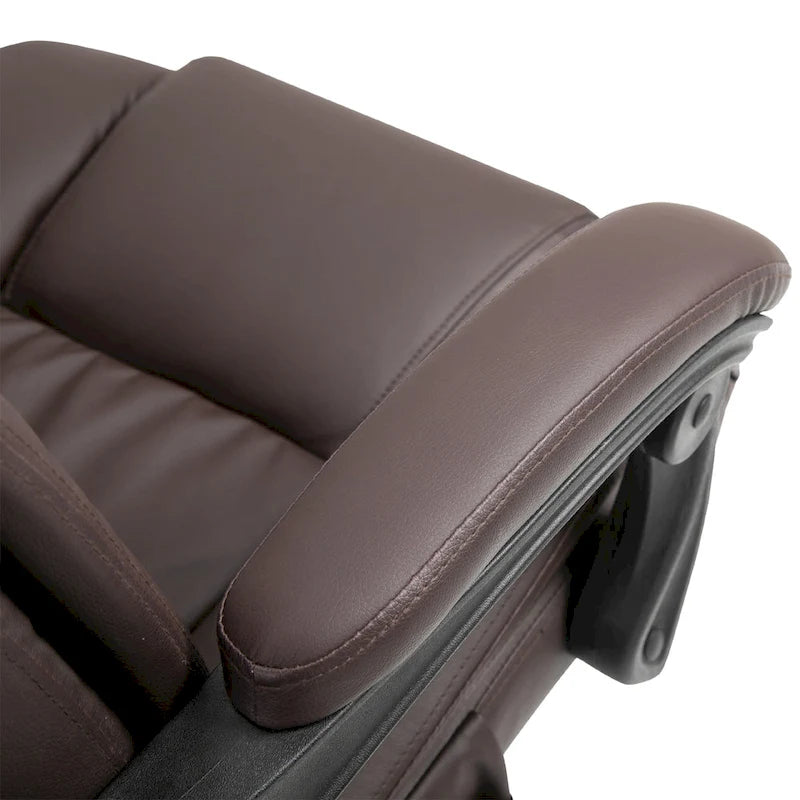 Fauteuil de bureau inclinable, support lombaire mobile réglable en hauteur avec massage vibrant à 6 points