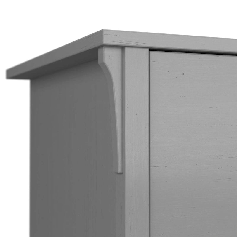 Bureau en L de 60 W avec tiroirs et espaces de rangement