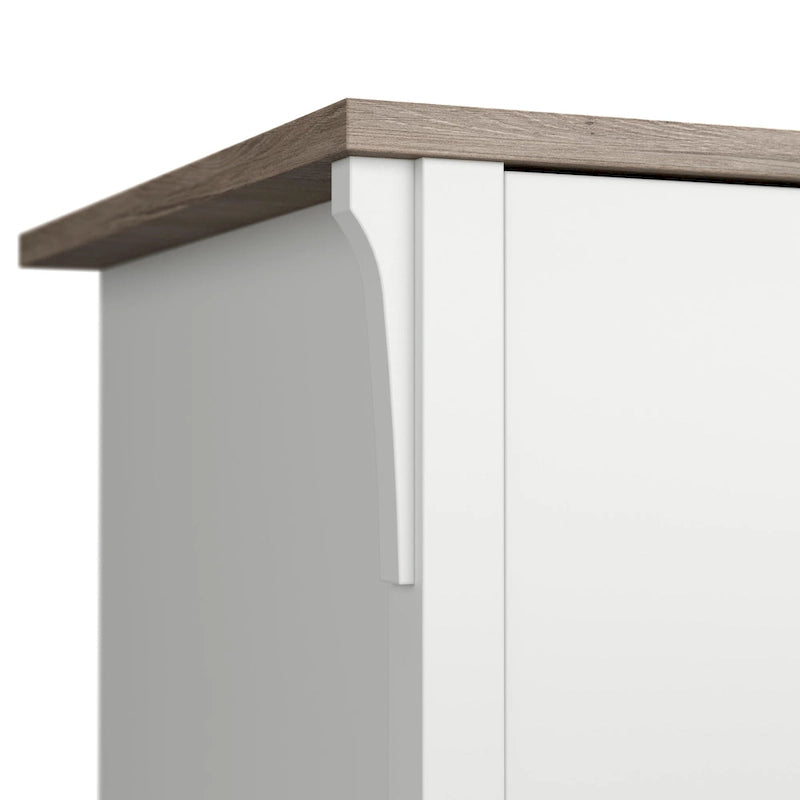 Bureau en L de 60 W avec tiroirs et espaces de rangement