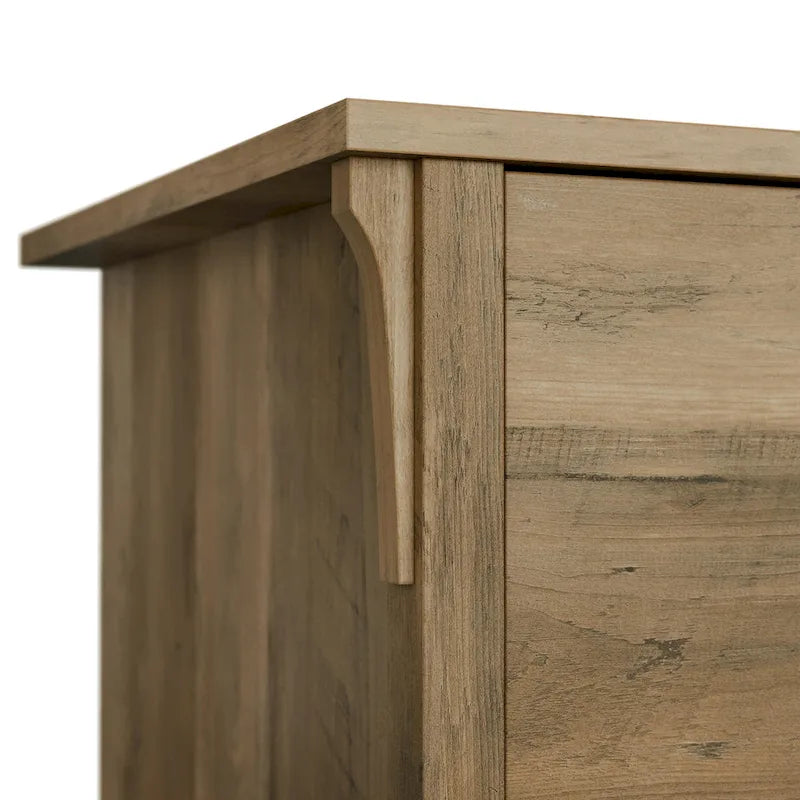 Bureau en L de 60 W avec tiroirs et espaces de rangement