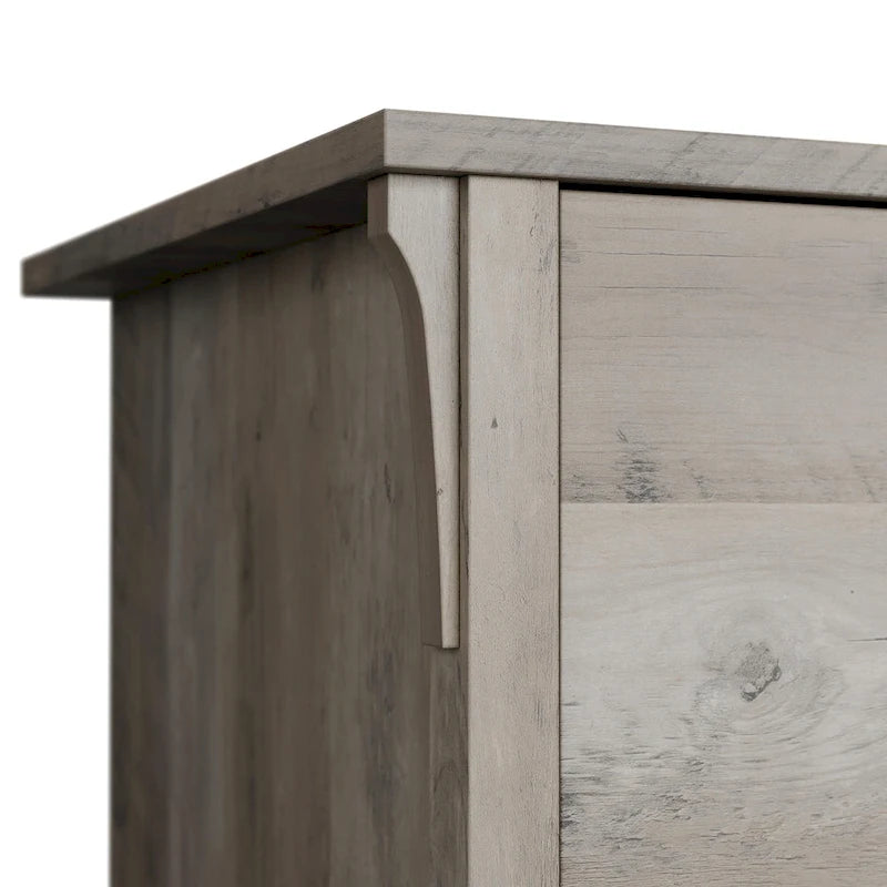 Bureau en L de 60 W avec tiroirs et espaces de rangement