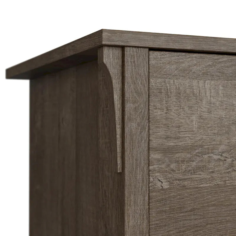Bureau en L de 60 W avec tiroirs et espaces de rangement