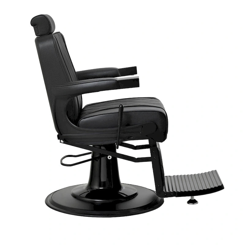 Fauteuil de barbier inclinable, noir