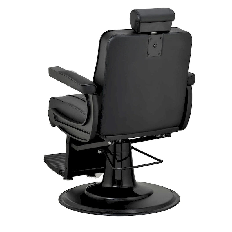 Fauteuil de barbier inclinable, noir