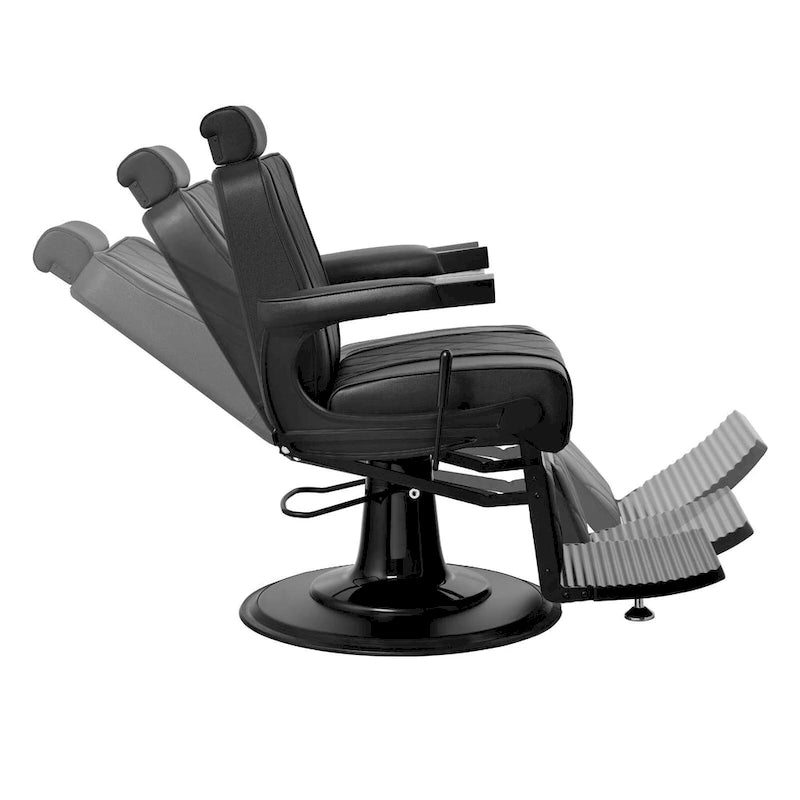 Fauteuil de barbier inclinable, noir