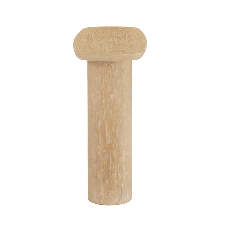 Console en Chêne Contemporain avec Piétement Colonne Robuste