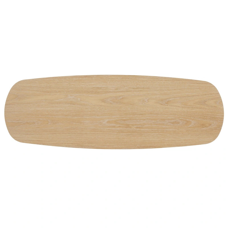 Console en Chêne Contemporain avec Piétement Colonne Robuste