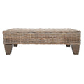 Banc en osier naturel blanchi - 41 L x 28 P x 12 H - 41Lx28Px12H