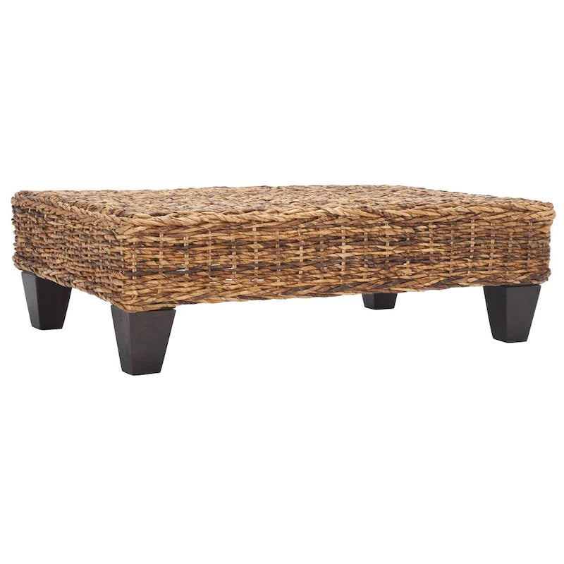Banc en osier naturel blanchi - 41 L x 28 P x 12 H - 41Lx28Px12H