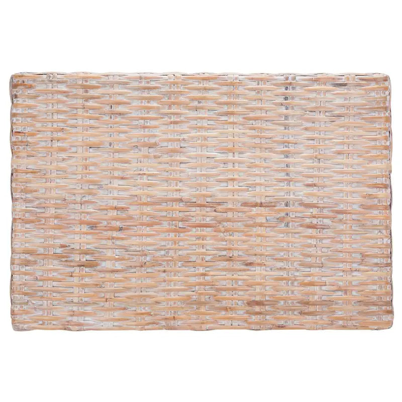 Banc en osier naturel blanchi - 41 L x 28 P x 12 H - 41Lx28Px12H