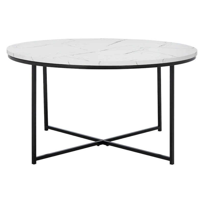 Table basse en marbre - 35 L x 35 P x 19 H - 35Lx35Px19H
