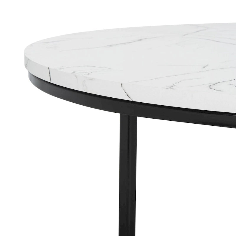 Table basse en marbre - 35 L x 35 P x 19 H - 35Lx35Px19H
