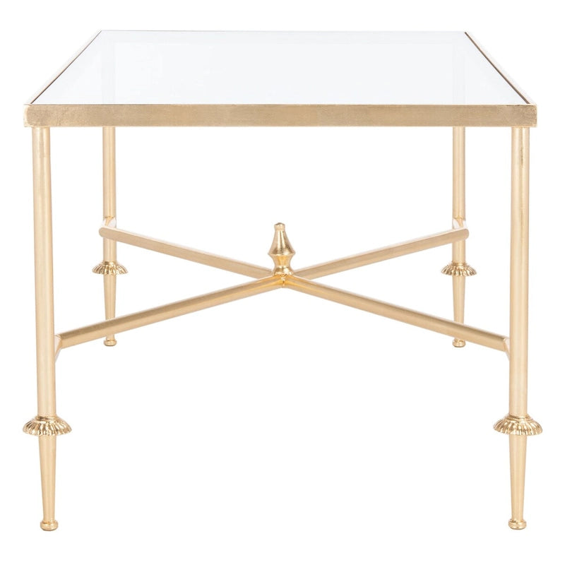 Table Basse Feuille d'Or - 44 L x 24 P x 20,5 H - 44Lx24Px21H