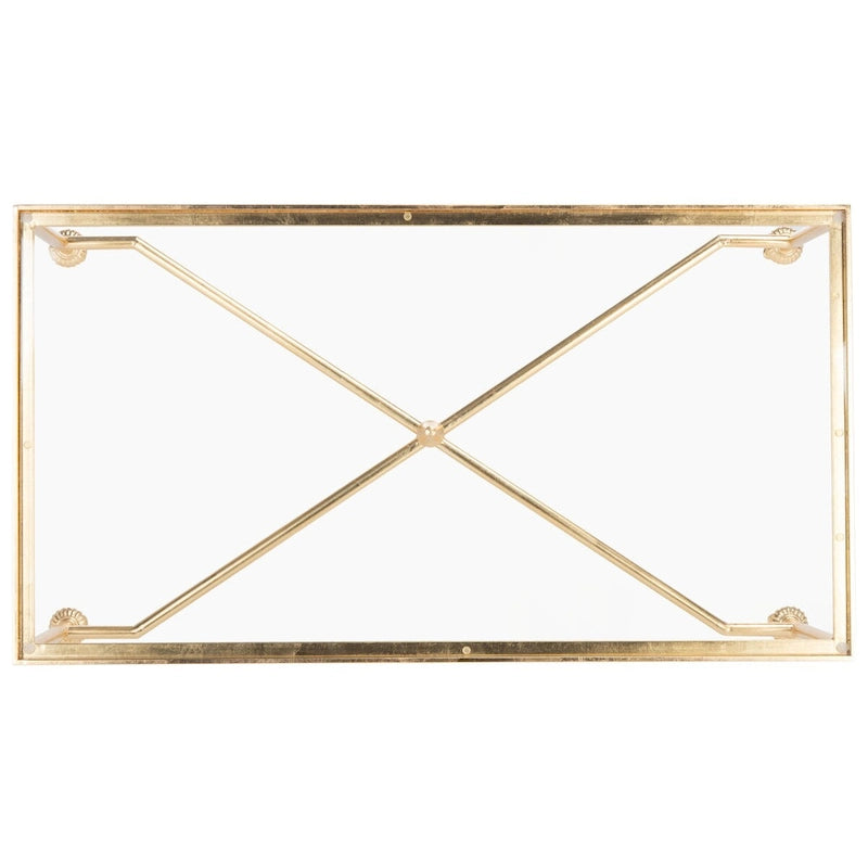 Table Basse Feuille d'Or - 44 L x 24 P x 20,5 H - 44Lx24Px21H