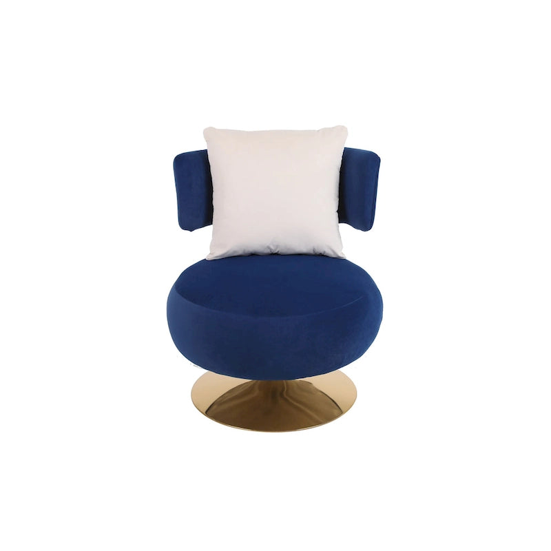 Fauteuil rond pivotant en tissu