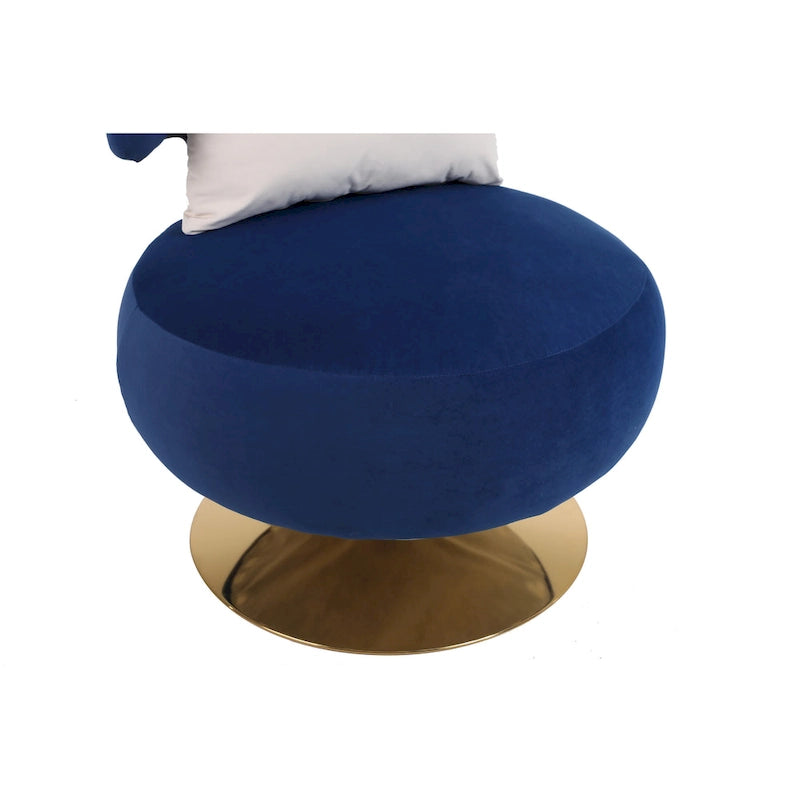 Fauteuil rond pivotant en tissu