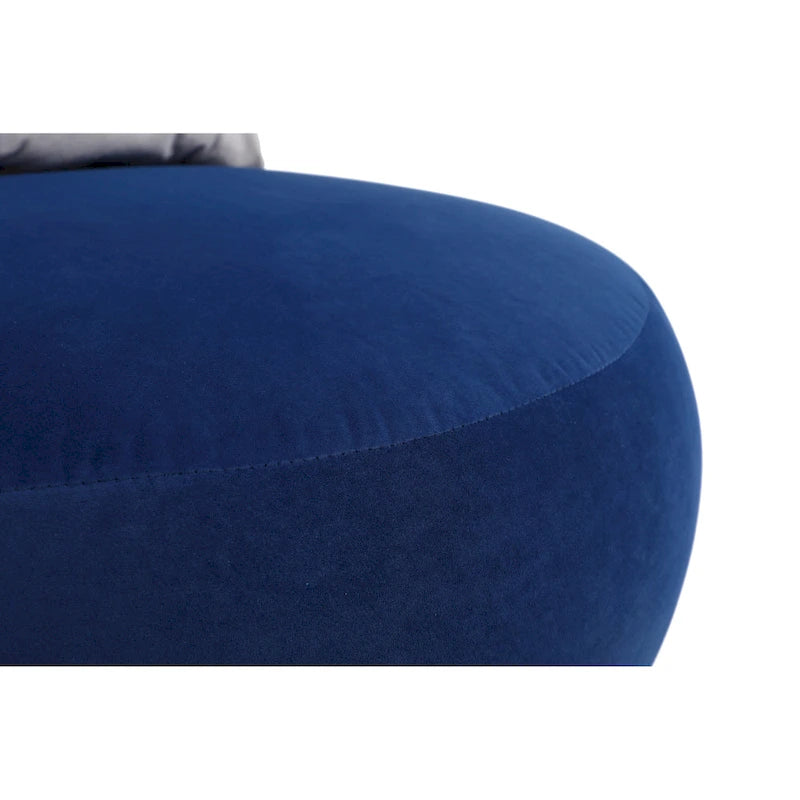 Fauteuil rond pivotant en tissu