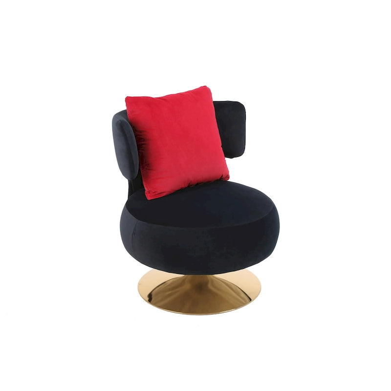 Fauteuil rond pivotant en tissu